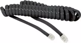 EXERTIS CONNECT susuktas telefono ragelio laidas, juodas, ištiestas ilgis 2,0 m 936650