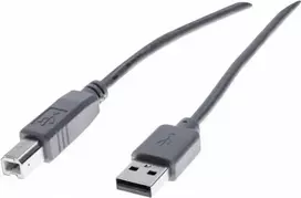 Exertis Connect USB 2.0 Type-A (vyriškas) į Type-B (vyriškas) kabelis, 3 m, pilkas 532409