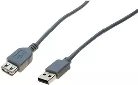 EXERTIS CONNECT USB 2.0 prailginimo kabelis, USB-A vyriškas į USB-A moterišką, 2,0 m, juodas 532508
