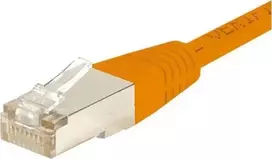 EXERTIS CONNECT Cat6 F/UTP komutacinis kabelis, oranžinis, 3,0 m, plonas snagless apsauginis dangtelis 234130