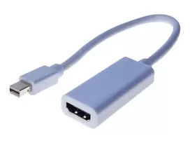 Exertis Connect Mini DisplayPort (vyriškas) į HDMI (moteriškas) adapterio kabelis, 15 cm, baltas, pasyvus, 1080p, 127437