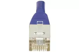 EXERTIS CONNECT Cat6 F/UTP komutacinis kabelis, violetinės spalvos, 1,0 m, plonas apsauginis antgalis 234170