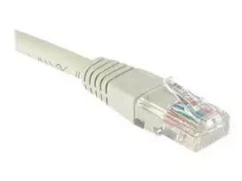 EXERTIS CONNECT Cat6 U/UTP komutacinis kabelis, 0,5 m, pilkas, RJ45, su apsauga nuo užkabinimo EXC848050