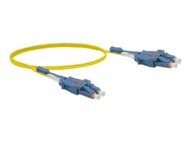 EXERTIS CONNECT LC/UPC – LC/UPC viensiebis OS2 dvigubas uniboot komutacinis kabelis, 2m, geltonas, LSZH 392932
