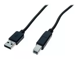 EXERTIS CONNECT USB 2.0 High Speed laidas, USB Type-A vyriškas į USB Type-B vyriškas, juodas, 5,0 m (352451)