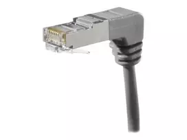 EXERTIS CONNECT Cat.6A S/FTP kampinis komutacinis kabelis, 0,7 m, pilkas 854287
