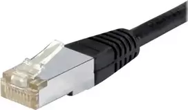 EXERTIS CONNECT CAT.6 F/UTP vandeniui atsparus lauko komutacinis kabelis, 0,5 m, juodas, 10Gbps, RJ45 845038
