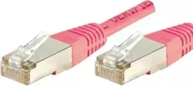 Exertis Connect 854476 Cat6 S/FTP komutacinis tinklo kabelis, 0,15 m, rožinis