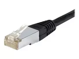 EXERTIS CONNECT Cat.6a F/UTP komutacinis kabelis, 1,5 m, juodas, 10Gbps, plonas apsauginis lankstas 850015