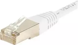 EXERTIS CONNECT Cat6 S/FTP komutacinis kabelis, PiMF, baltas, 5,0 m, plonas snagless apsauginis antgalis 856887
