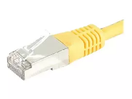 Exertis Connect 856831 Cat.6 S/FTP PiMF komutacinis kabelis, 0.5 m, geltonas, su plonu apsauginiu lankstuku