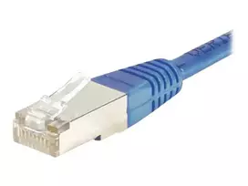 EXERTIS CONNECT Cat.5e F/UTP komutacinis kabelis, mėlynas, 0,15 m, plonu apsauginiu antgaliu 857100