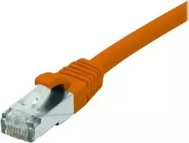 EXERTIS CONNECT 858529 Cat 6A S/FTP komutacinis kabelis, 0,15 m, oranžinis, Slim Boot