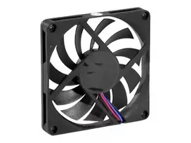 Exertis Connect 80 mm korpuso ventiliatorius - įvorės guolis, 3 kontaktų, juodas 910191