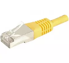 EXERTIS CONNECT Cat.6a F/UTP komutacinis kabelis, 0,15 m, geltonas, 10Gbps, LSZH, plonas snagless apsauga 859560