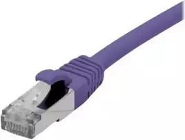 EXERTIS CONNECT Cat 6A S/FTP komutacinis kabelis, 0,5 m, violetinės spalvos, plonas su apsauga nuo užkabinimo, LSZH 858515