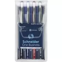 Schneider Edding One Business Stick tušinukas, juodas/mėlynas/žalias/raudonas, 4 vnt. 183094