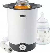 NUK Thermo Express Plus kūdikių buteliukų šildytuvas - garinis šildymas, 90 s pienui, 300W, be BPA