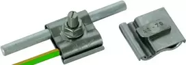 DEHN Universalus įžeminimo spaustukas M8 apvaliems 8-10 mm ir 4-50 mm² laidininkams, nerūdijantis plienas (540250)