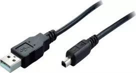 SHIVERPEAKS USB 2.0 Mini kabelis, USB-A male į Mini USB-B male, 2,0 m, juodas 11004996