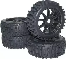 Reely 1:8 Buggy komplektiniai ratai Big Core 10 stipinų juodi, 4 vnt. (MV3693SBA3)