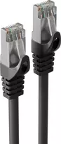 S CONN MAXIMUM CONNECTIVITY Industrial Cat.7 S/FTP PUR komutacinis kabelis, RJ45, 3m, juodas 08-39045