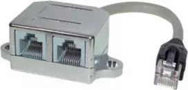 S CONN MAXIMUM CONNECTIVITY RJ45 telefono/eterneto splitteris, Cat. 5e, ekranuotas, 0,1 m, juodas 75002-2