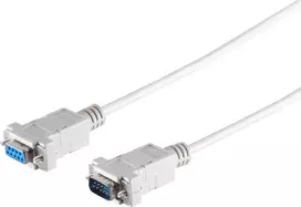 S CONN MAXIMUM CONNECTIVITY 9-Pin Sub-D serijinis kabelis, vyriškas į moterišką, 3,0 m, pilkas