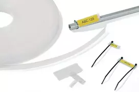 HellermannTyton HCR 12 permatomas PVC žymėjimo nešiklis, 25 m x 13 mm, termotransferinis spausdinimas
