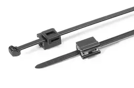HellermannTyton T50ROSEC5B-PA66HS/PA66HIRHS-BK kabelio raištis su eglutės tvirtinimu, 200 x 4,6 mm, juodas, 500 vnt. 150-40581