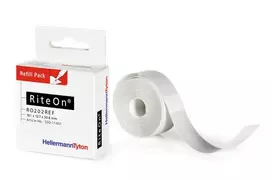 HellermannTyton RO201REF-1401-WH-1401-CL/WH baltos vinilinės termo perdavimo etiketės 14x14mm, 200 vnt. (550-14014)