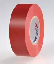 HellermannTyton HTAPE-FLEX15-25x25-PVC-RD raudona PVC elektros izoliacinė juosta, 25 mm x 25 m, 0,15 mm storio 710-00134