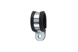 HellermannTyton AFCS63-GS/PVC-BK/ML varžtinis tvirtinimo spaustukas kabeliams, žarnoms, vamzdžiams, maks. pluošto skersmuo 63 mm, chloropreno apsauginis profilis, juodas 166-50608