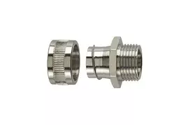 HellermannTyton SC40-FM-M40 nikeliuoto žalvario jungtis M40, skirta 40 mm SC gofruotam vamzdžiui