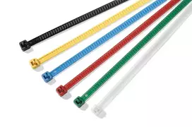 HellermannTyton LR55R-HS-BK-D1 juodas karščiui atsparus kabelių raištis, 200mm x 4,6mm, 100 vnt. paketas 131-55000