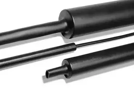 HellermannTyton MU47 termiškai susitraukiantis vamzdelis 4:1 nuo 50 mm iki 16 mm juodas 1 m