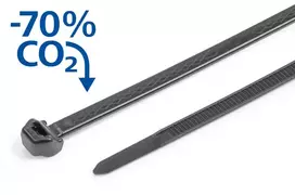 HellermannTyton S50ROS-PP-BK atsegama juosta, 200 x 4,9 mm, neslystanti, polipropilenas, juoda, 100 vnt. 118-00272