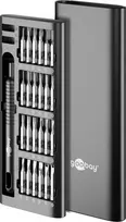 Goobay 48 dalių precizinis atsuktuvų antgalių rinkinys su 60 įrankių elektronikos remontui 77835