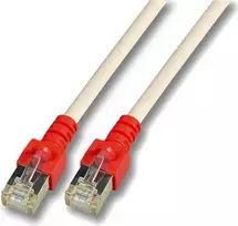 EFB K5450.2 RJ45 kryžminis komutacinis kabelis SF/UTP Cat.5e CCA 2m pilkas su raudonu apsauginiu galu