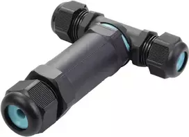 Sygonix SY-5516050 hermetiškas kabelių jungtis su varžtiniais gnybtais, IP68, 3 polių, juoda