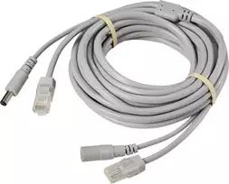 Sygonix SY-6441788 20 m BNC + DC maitinimo prailginimo kabelis stebėjimo kamerai, juodas