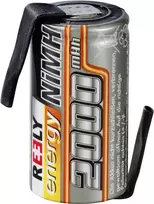 Reely NiMH vienaląstė baterija 1,2 V 2000 mAh su litavimo kontakteliu (RE-7851720)