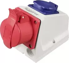 Sygonix SY-6271370 CEE sieninė rozetė 16 A 5 polių 415 V/AC IP44 raudona