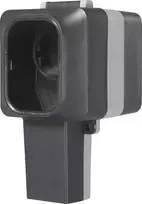 Sygonix SY-6670746 vienvietė paviršinio montavimo rozetė, užrakinama, pasukami lizdai, IP55, pilka