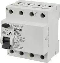 Sygonix SY-6438018 liekamosios srovės automatinis jungiklis (RCCB) 4 polių A tipo 40A 30mA 10kA 400V AC