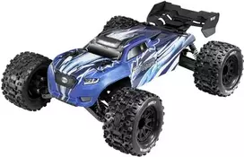 Reely Thor Blue Brushed 1:10 RC Monster Truck 4WD RTR 2.4GHz su baterija, pakrovėju, siųstuvo baterijomis RE-8597610
