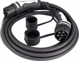 Sygonix SY-5836550 Type 2 EV įkrovimo kabelis 5m 22kW 32A 3 fazių IP65 juodas