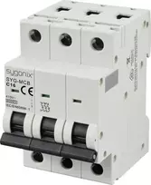 Sygonix SY-6441084 3 polių C16 16A 6kA automatinis jungiklis, 415V AC, DIN bėgio montavimas