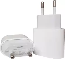 PowerRay PR-2347 20W USB-C PD sieninis įkroviklis, EU kištukas, baltas (Bulk)