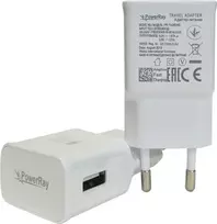 PowerRay įkroviklis PR-TA20EWE, EU specifikacija 2 kontaktų su CE, 2000mAh, baltas, didmeninė pakuotė (PR-TA20EWE)